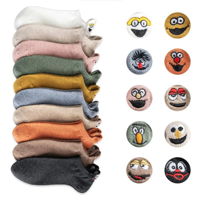 

Fashion Women Cotton Ankle Socks Spring Summer And Autumn Funny Cartoon Short Socks Ladies Female Cute Embroidered Socks