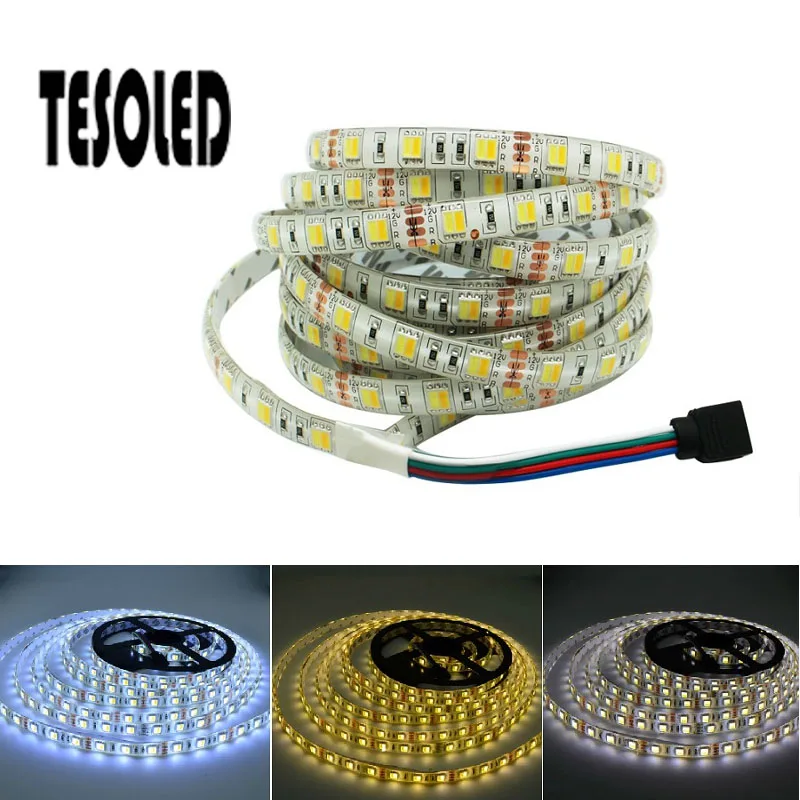 Светодиодная двухцветная Водонепроницаемая световая полоса 5 м 300 свет 5025SMD DC12V