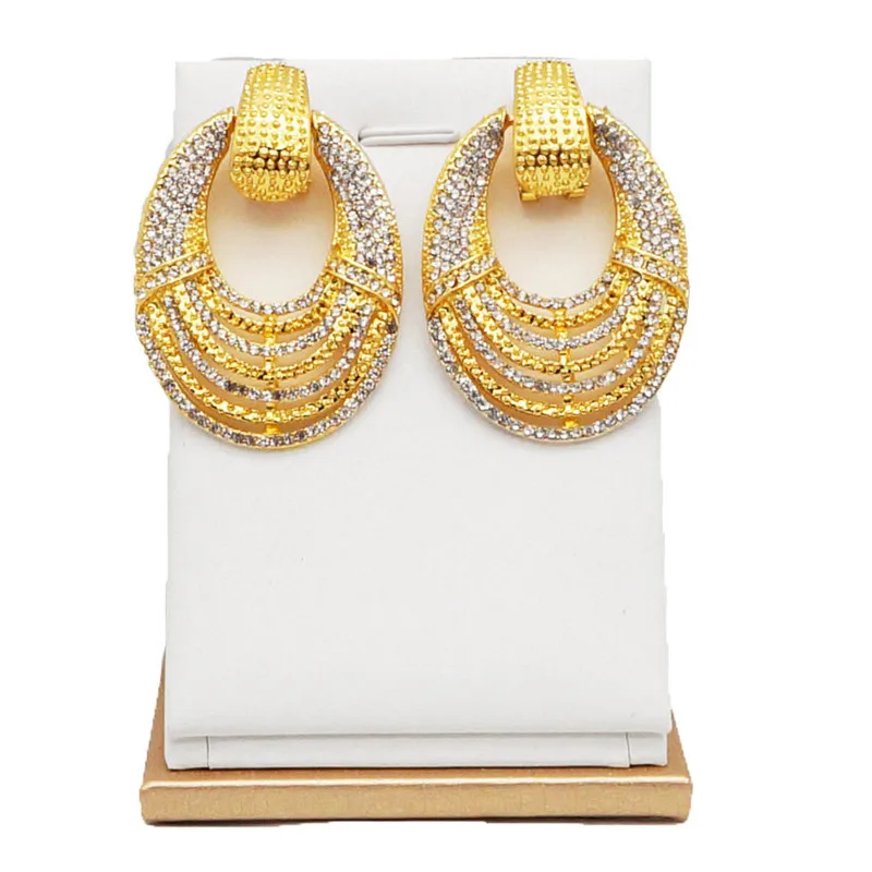 Свадебные Висячие серьги ювелирные изделия подарочные большие Стразы