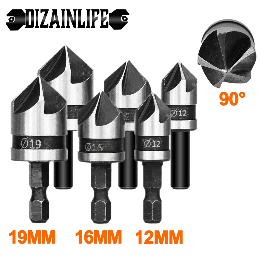 3 шт. шестигранный/круглый быстрорежущей стали сверлильный сверло для дерева