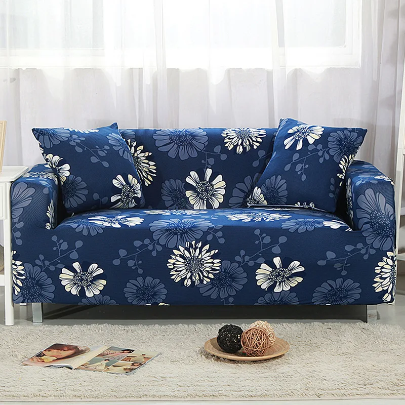 

Dustproof Sofa Cover All-inclusive Flower Geometric Cartoon Cover Fabric Stretch Sofa Cover Sofa Towel Housse Canape Dangle