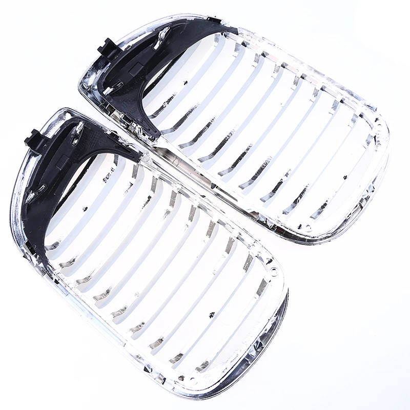 Гоночные грили POSSBAY Chrome для BMW 3-Series E46 320i/325i/325xi Touring 2002-2006 Facelift передние и