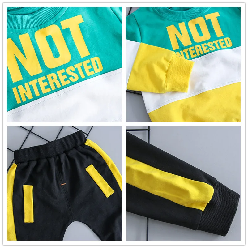 Комплект одежды для новорожденных девочек и мальчиков Осень-зима 2020 футболка +