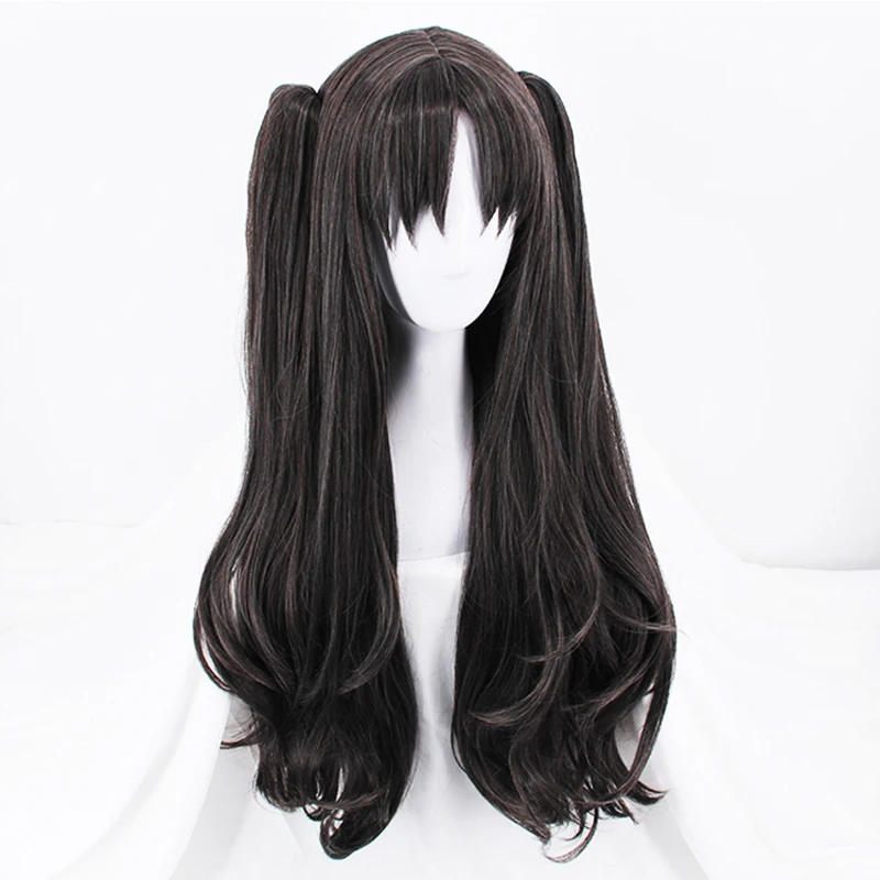 Tohsaka Rin парик Fate Grand Order косплей парик Fate Stay Night Косплей волосы Tohsaka Rin черные длинные волнистые женские волосы+ парик шапка