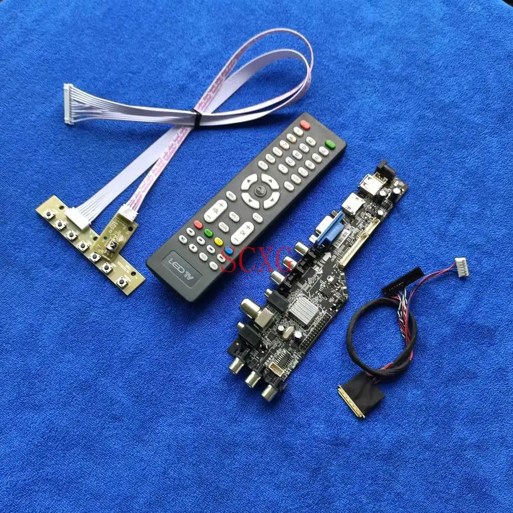 

LVDS 40 Pin Signal digital VGA USB AV DVB HDMI-compatible For B154PW04/N154C6 Kit 1440*900 LED LCD Matrix controller drive board