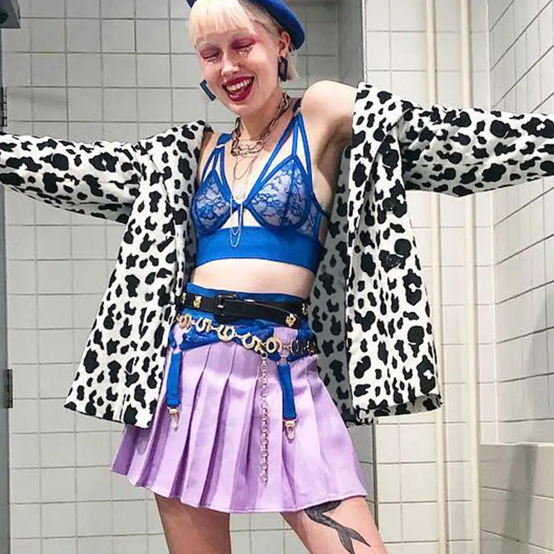 Faux Fur Print Coat Velvet Women Jackets 2020 Spring Parka Cow Jacket Modis Korean Style Manteau Fausse Fourrure Vache | Женская одежда