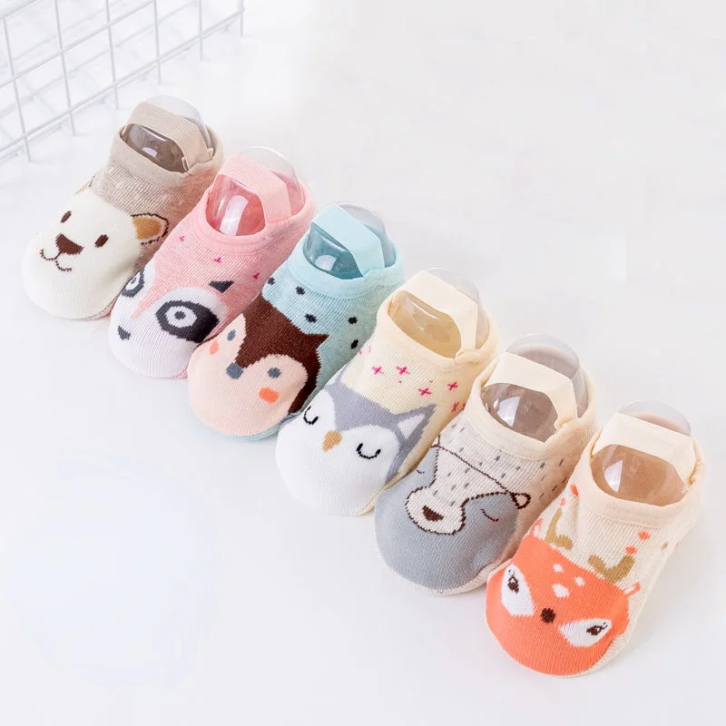

Newborn Baby Socks Floor Non-slip Cotton Cartoon Doll Socks with Baby Girls Boys Soft Cute Boots Toddlers Animal Sock Shoes Gift