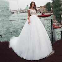 vintage ball gown wedding dress top lace appliques whiteivory tulle bridal dress princess wedding gown vestido de noiva