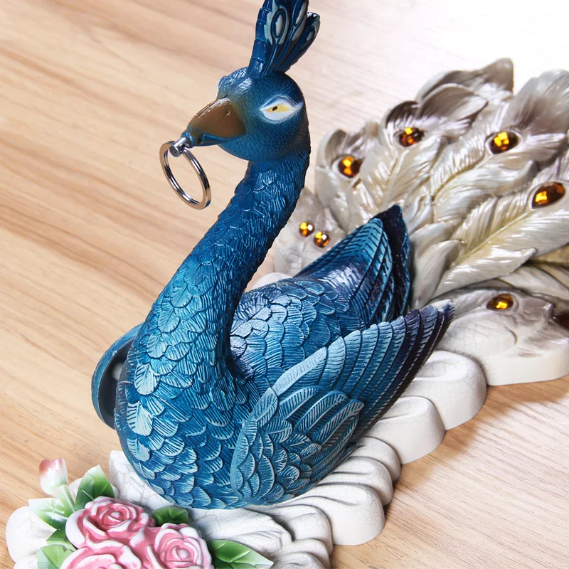 Настенные часы Павлин современный дизайн двухсторонний 3D гостиная европейские