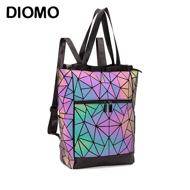 Рюкзак DIOMO женский с геометрическим рисунком модный вместительный ранец на плечо