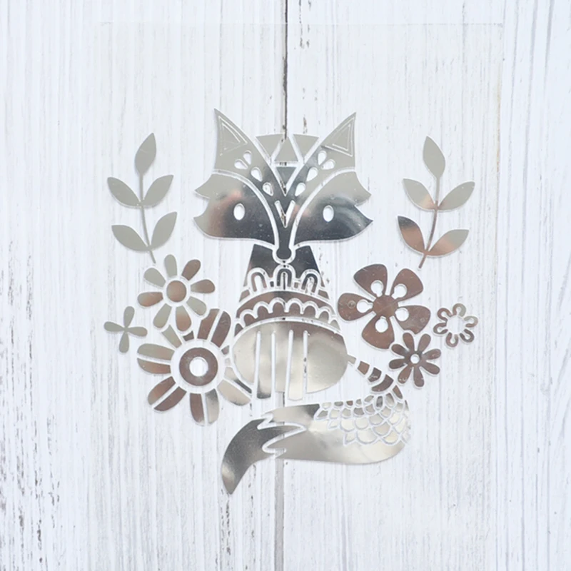 1 шт. нашивки из серебряной фольги с лисьим цветком|flower iron on|flower on patchesiron patches |