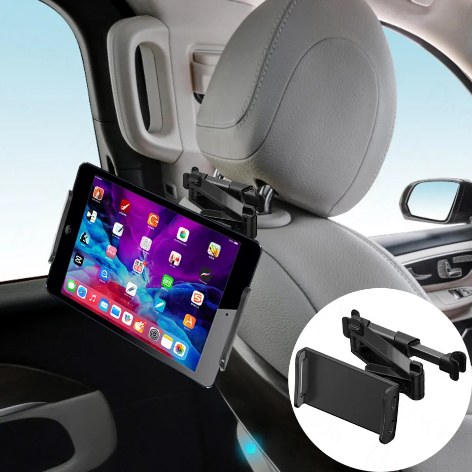 tablet car phone holder rear seat support pillow stand headrest soporte mount bracket incar for iphone ipad tablet 4 11 inch free global shipping