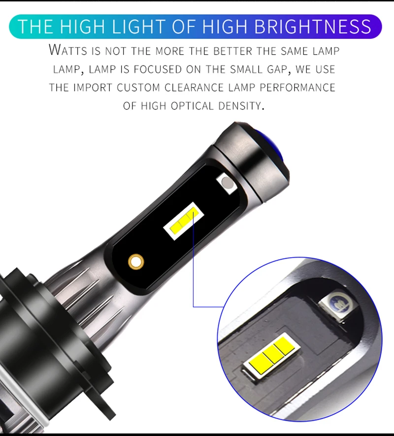 2 шт. Автомобильные светодиодные лампы H7 9005 H11 Turbo 72 Вт 9006 лм H7|Передние LED-фары для