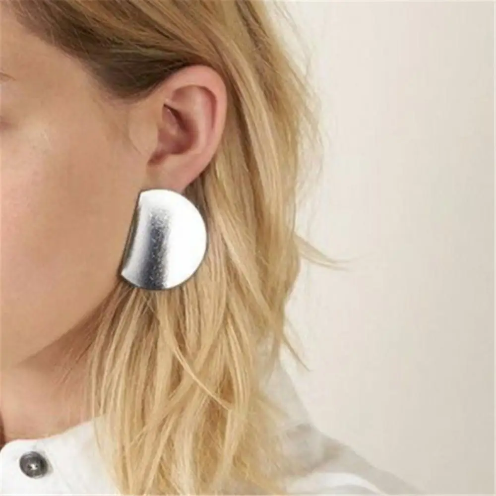 Преувеличенные модные Необычные золотые большие серьги Индивидуальные женские