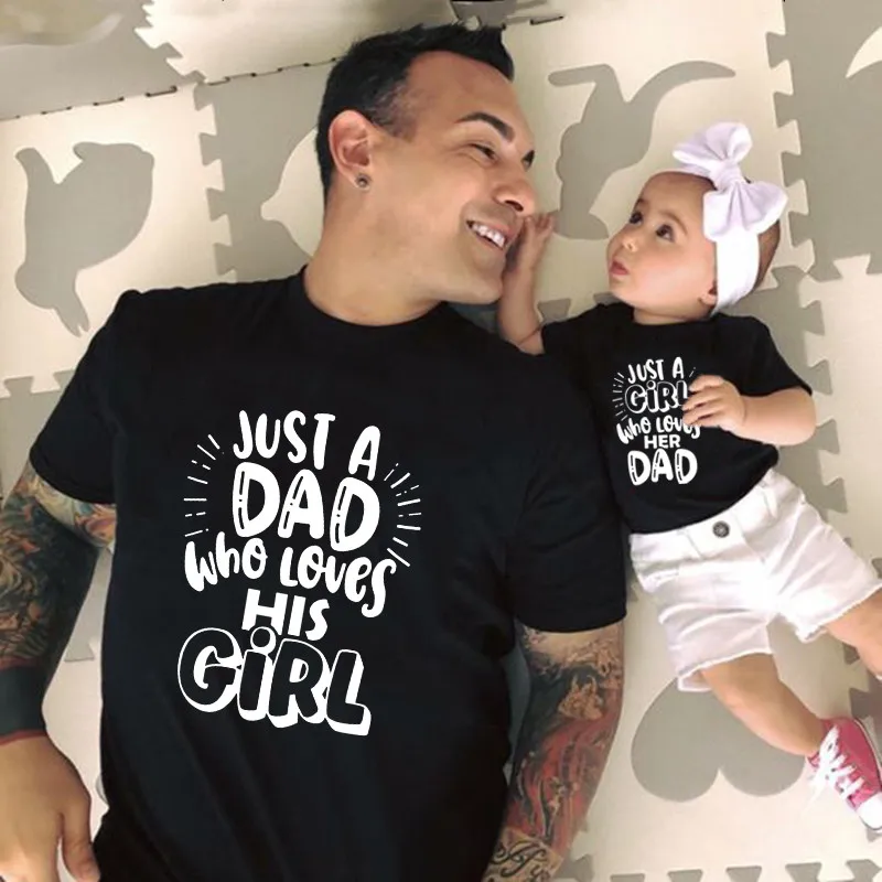 Camisetas divertidas con apariencia familiar para pap&aacute; e hija, ropa a juego Para pap&aacute; y su hija, de verano-0
