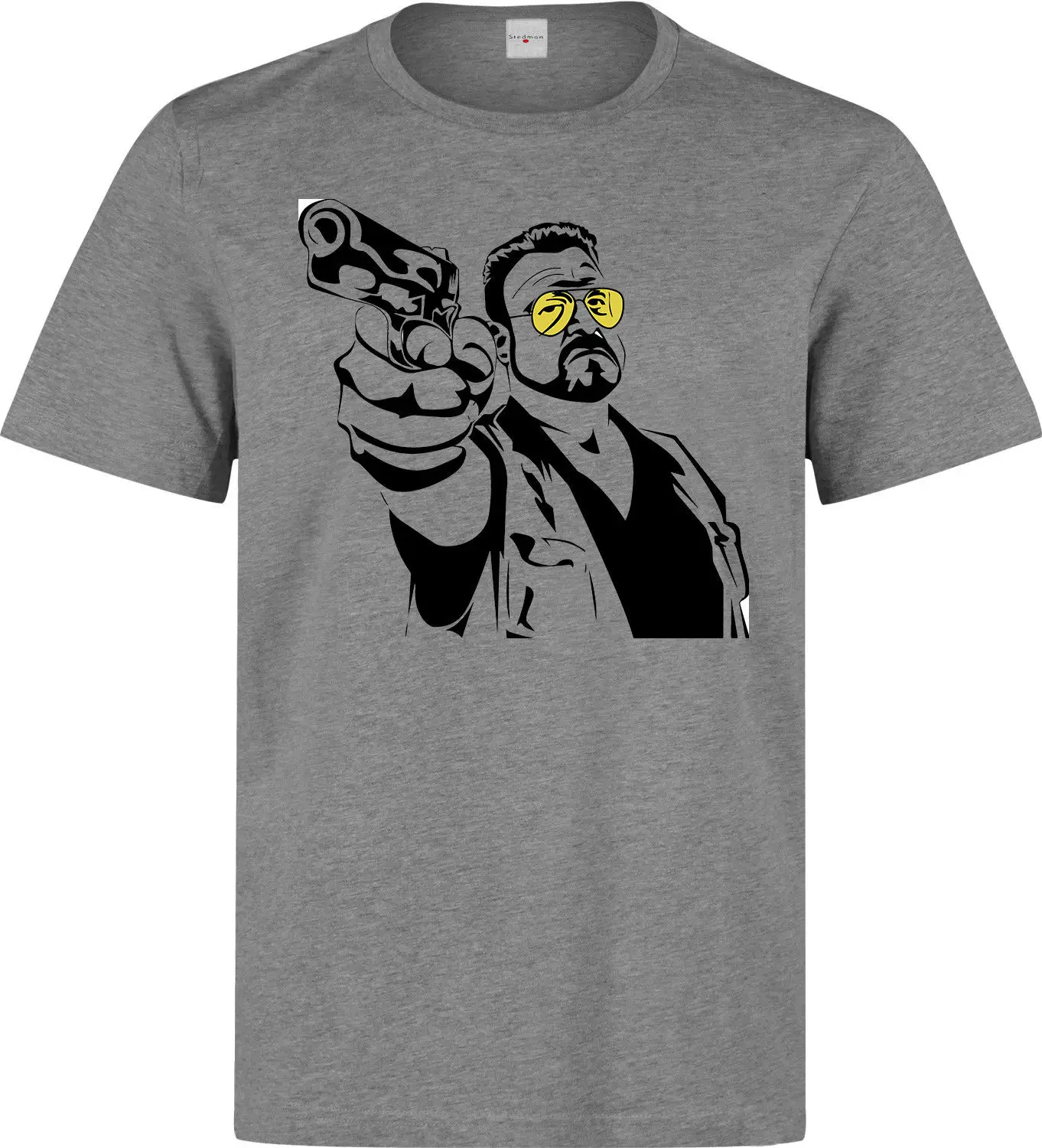 

The Big Lebowski John Goodman Artwork Stylish Top Men's Grey T Shirt Tees Brand Clothing Funny T-Shirt Top Tee