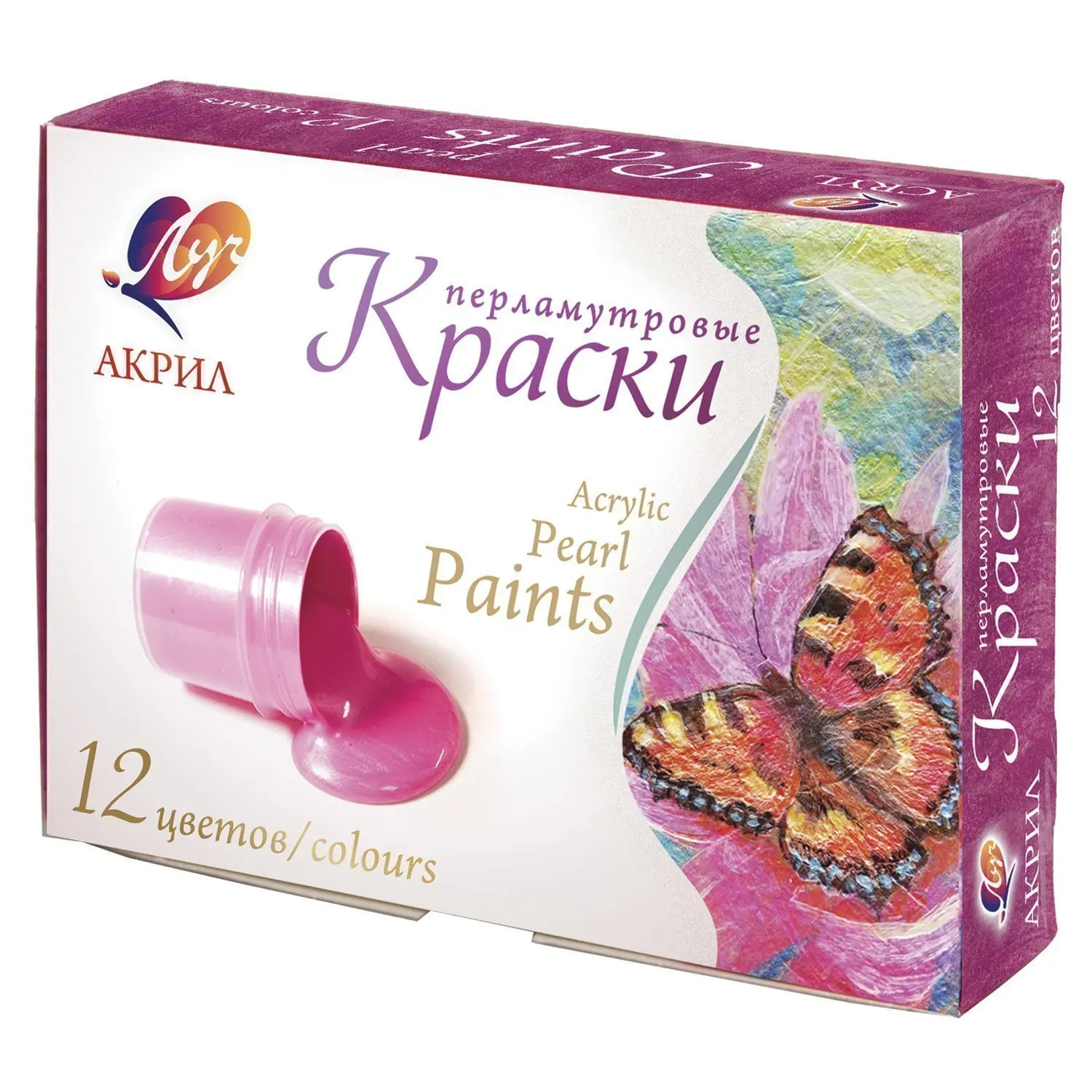 Paints acrylic Pearl beam 12 colors 22C 1412-08 |