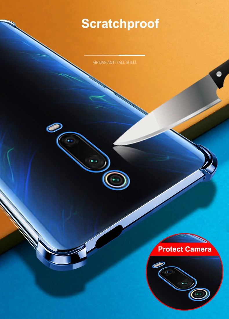 Для Xiaomi Redmi K20 Pro Mi 9 9T Note 8 7 CC9 CC9E A3 Lite чехол с покрытием Подушка безопасности