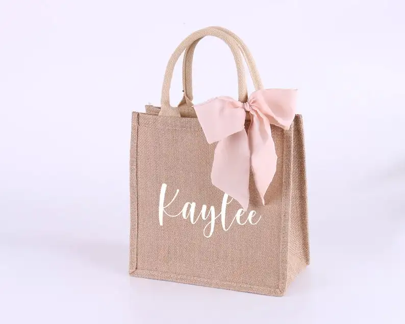 Тоут из мешковины сумки на заказ платье подружки невесты подарочный пакет