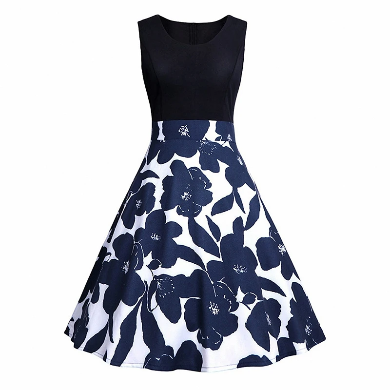 Коктейльное Вечернее платье миди с цветочным принтом в стиле ретро | Женская