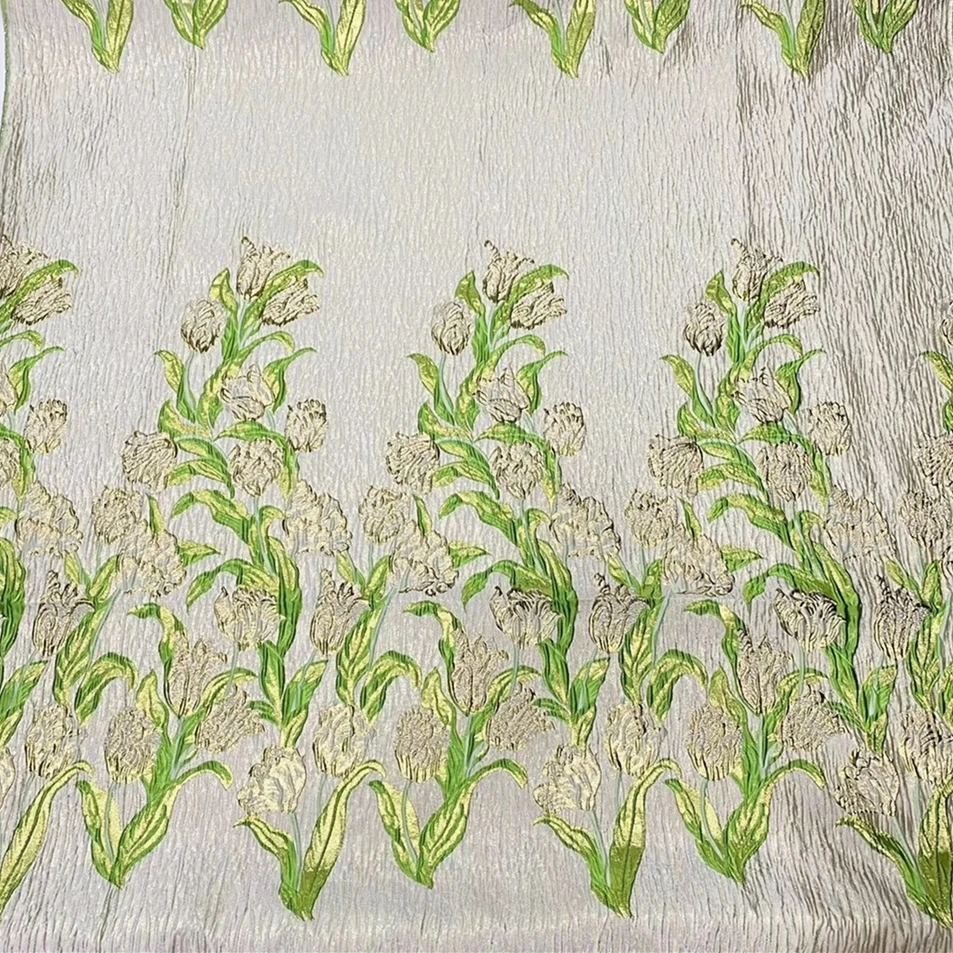 

Anna Beautiful African Brocade Lace Fabric Embroidered Mesh Laces Jacquard Fabric French Tulle Fabrics for Nigeria Wedding Party