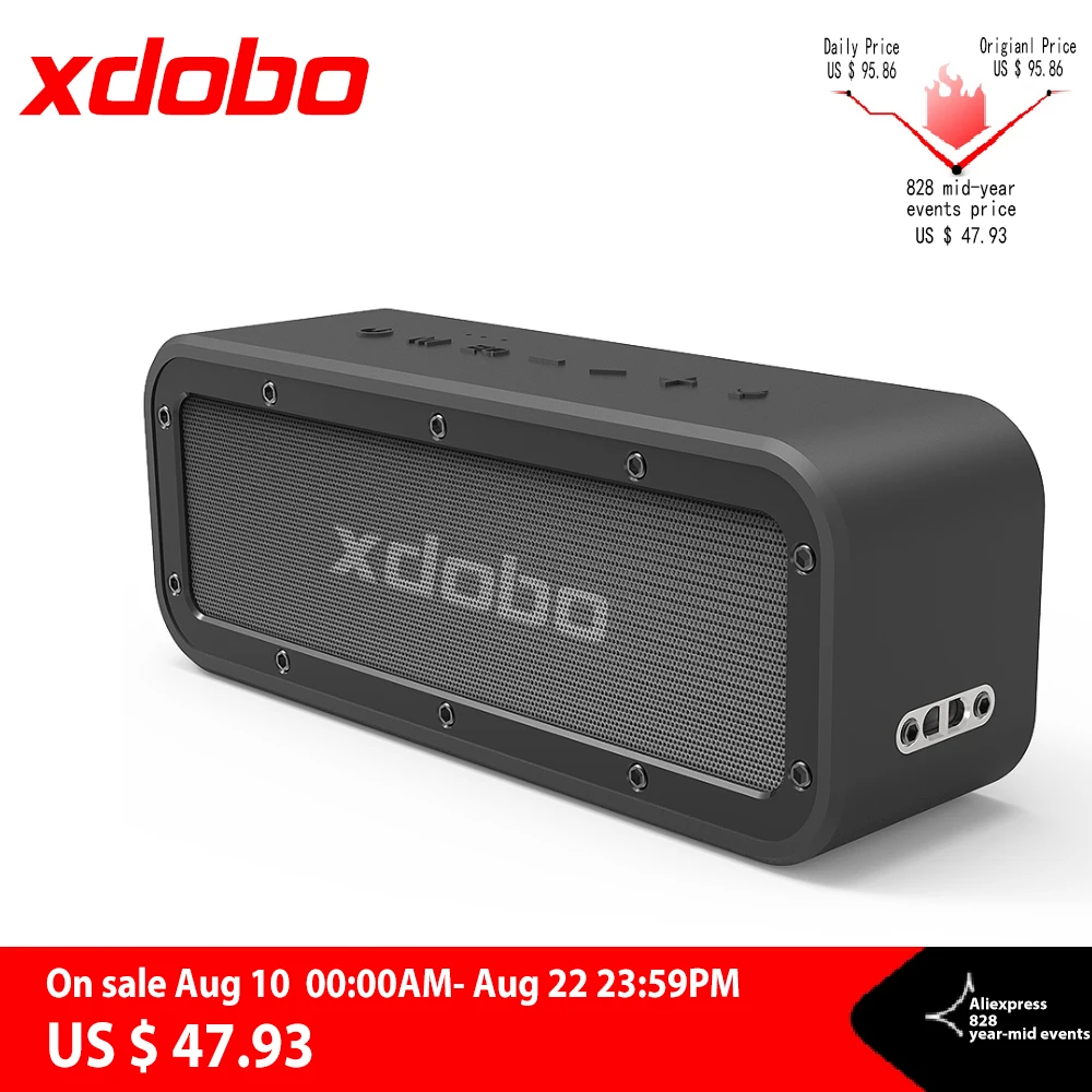 

XDOBO Wake 1983 50W Portable Bluetooth Speaker Home Decor Caixa De Som IPX7 Waterproof sound bar Wireless Subwoofer Super Bass