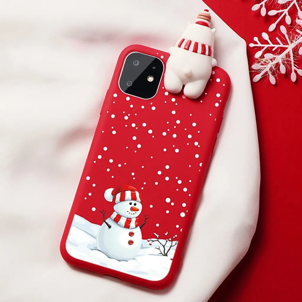 Мягкий силиконовый чехол Mosunx 3D с рождественским дедом морозом для Iphone X и iphone 11