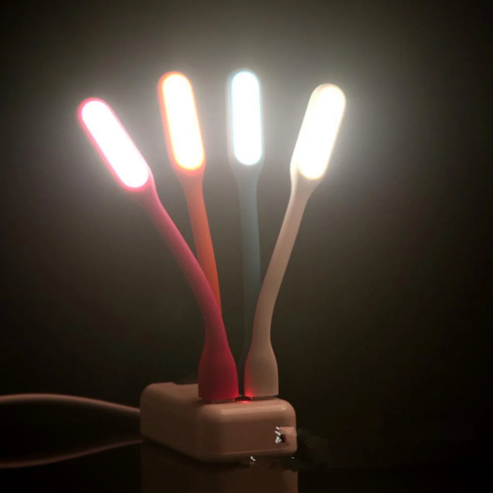 

New Mini Creative USB LED Book Light Summer Flexible Foldable USB LED Lamp Power Bank Computer Notebook 5V 1.2W Dropship