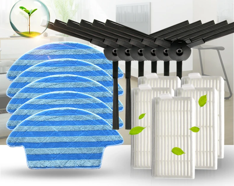 

Запчасти для робота-пылесоса Chuwi iLife V55 Pro, основная Первичная боковая щетка, фильтр НЕРА, насадка на швабру