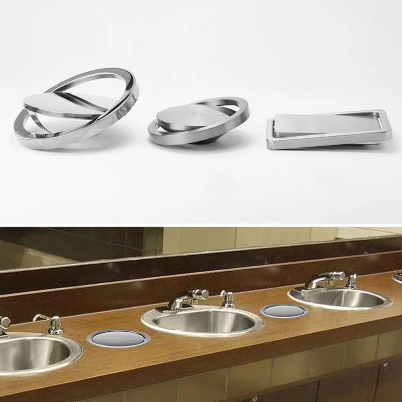 Крышка утопленный из нержавеющей стали со встроенной балансировкой и откидной