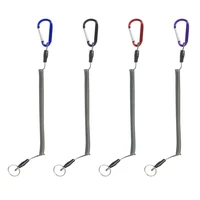 80hot fishing lanyard boating rope coiled fish pole rod protective steel line tackle
