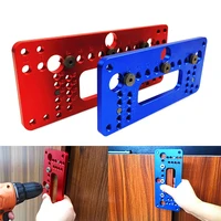 hole handle pitch punch locator woodworking aluminum alloy pocket jig set wardrobe door cabinet positioner drill guide sleeve