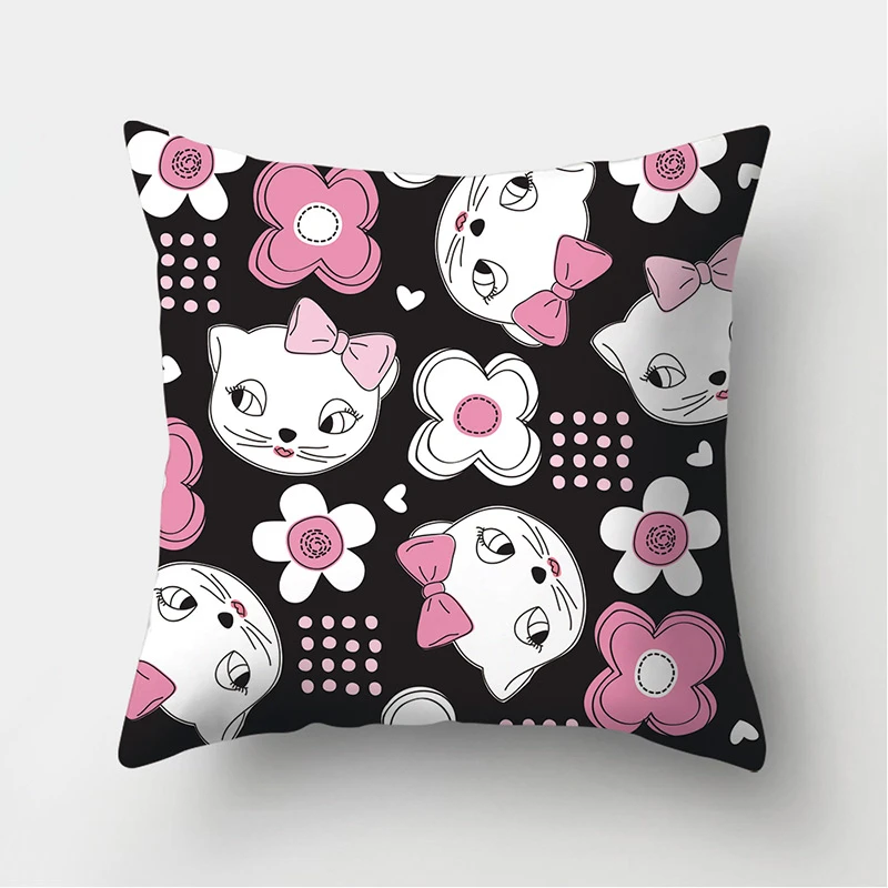 И рисунком из мультика в виде черного кота узор декоративные подушки Наволочки