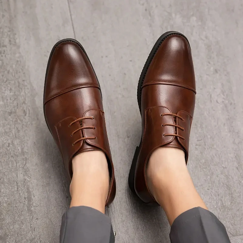 

2021 All-match Spring and Autumn New Pointed-toe Men's Trendy Formal Wear Business Casual Fashion Comfortable Shoes ZX056