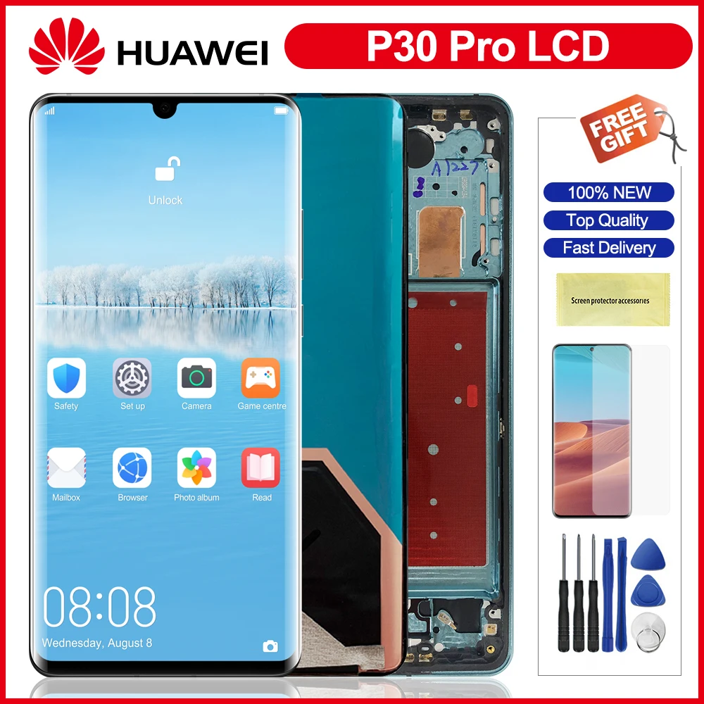 ЖК дисплей 6 47 &quotдля Huawei P30 Pro с сенсорным экраном и дигитайзером в сборе сменный