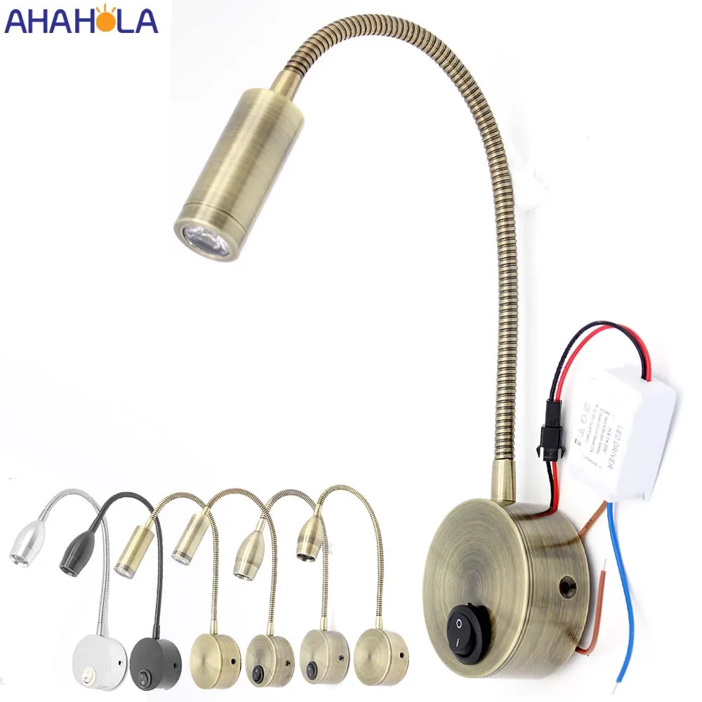 

Настенная лампа для спальни для чтения, современное светодиодное настенное бра, лампа с выключателем, прикроватная кровать, настенный светильник, лампы для гостиной