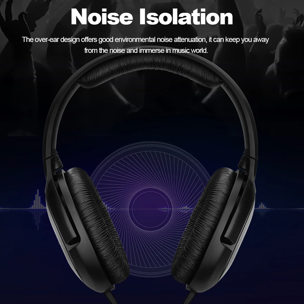 Проводные стереонаушники Sennheiser HD 206 черные высококачественные спортивные -