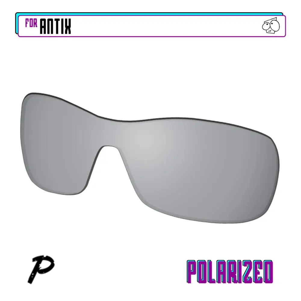 EZReplace Polarized Replacement Lenses for - Oakley Antix Sunglasses - Silver Mirror