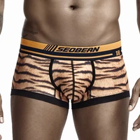 seobean brand tiger stripe mens underwear boxers male pyjama panties sexy low waist men boxer shorts calzoncillos cuecas