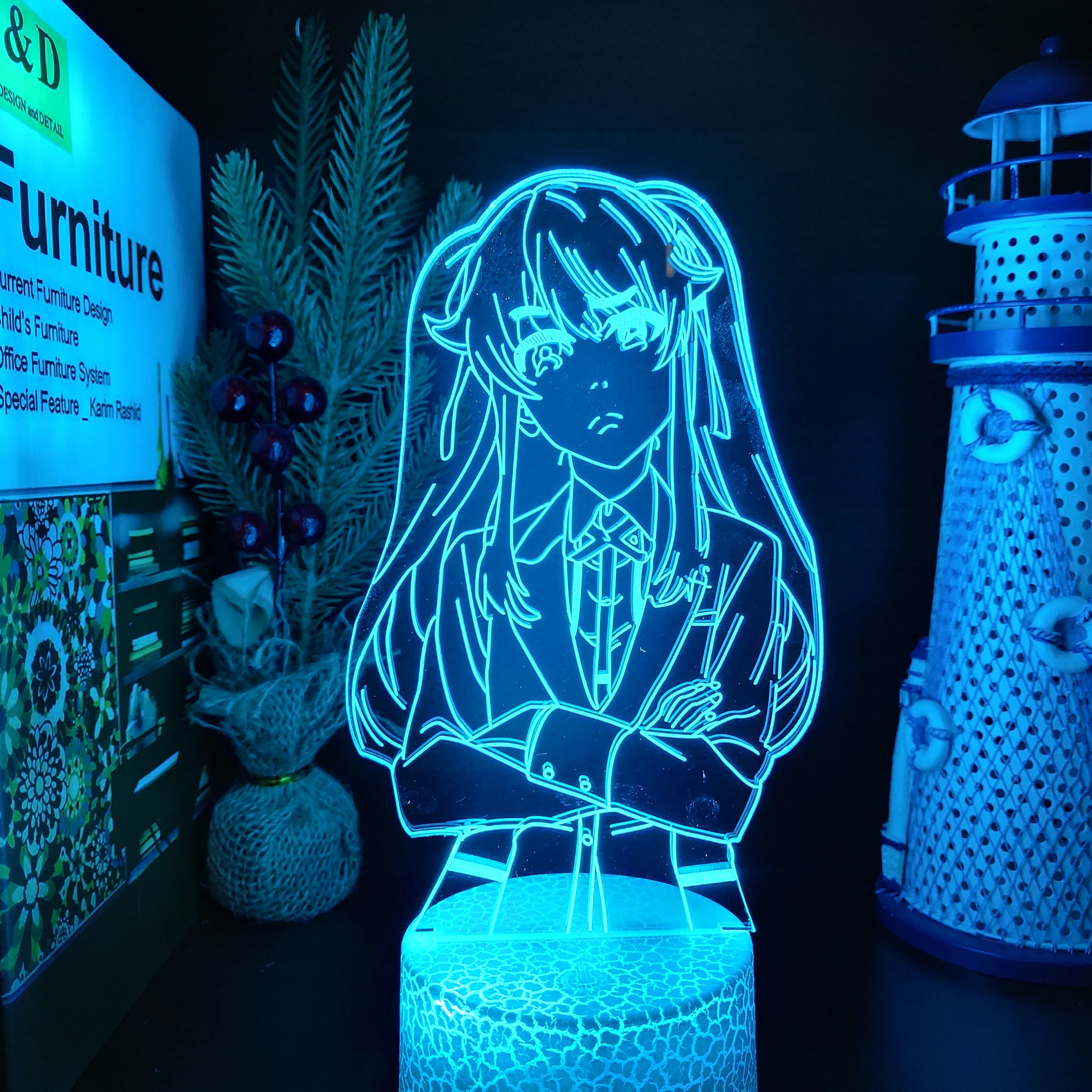 Акриловый 3d светильник аниме Kakegurui компульсивный геймбер Kirari Momobami светодиодный