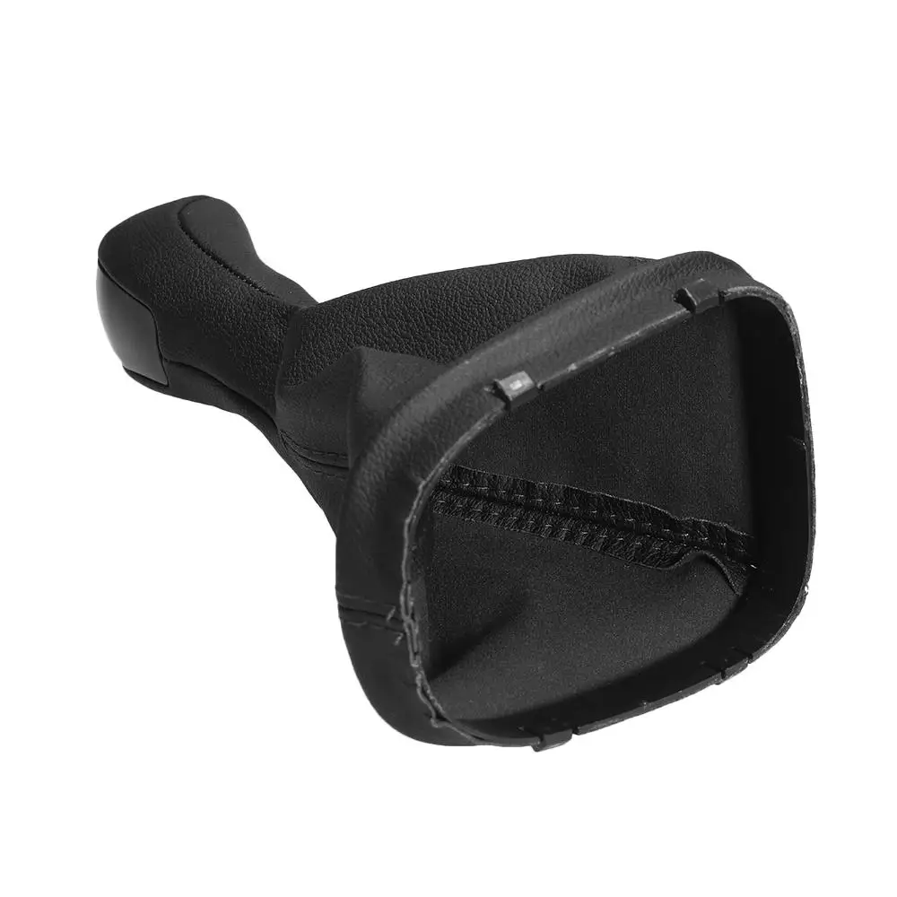 

6 Speed Car Gear Shift Knob Cover Leather Case Black For Mercedes-Benz Class C W203