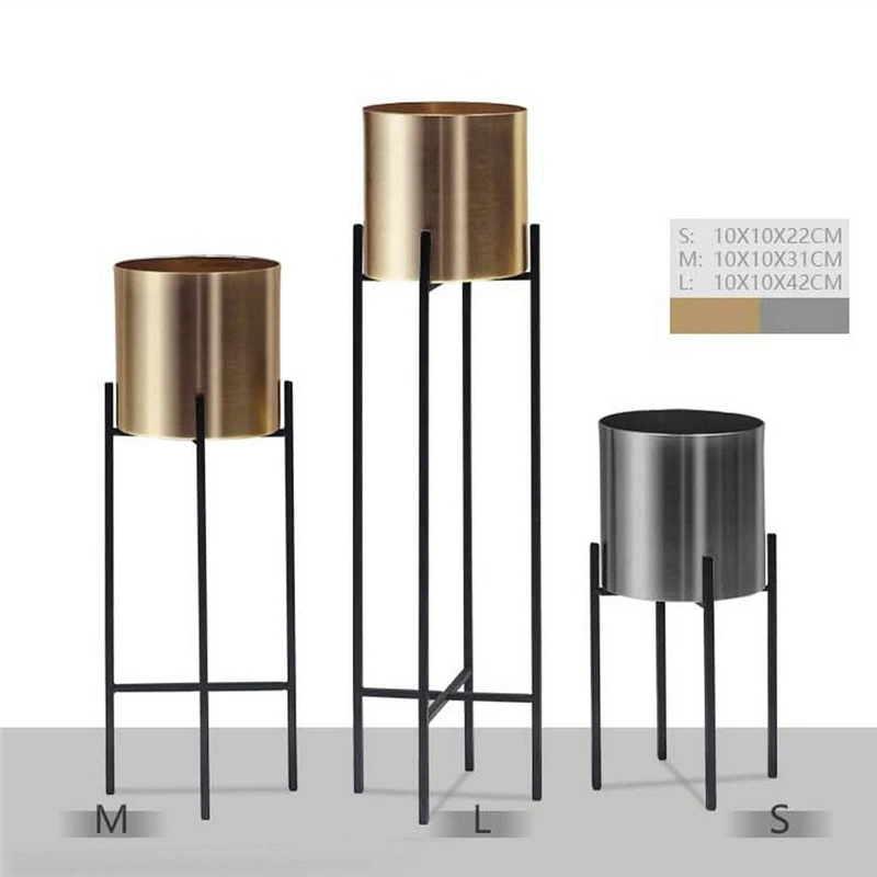 Металлический цветочный горшок в скандинавском стиле простая креативная