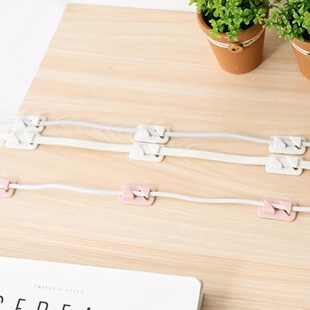 12pcs Universal Wire Tie Self-adhesive Rectangle Cord Management Winder Cable Holder Organizer Mount Clip Clamp | Обустройство дома