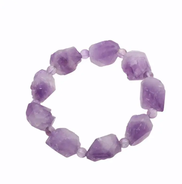 Браслет из натурального аметиста браслет знаменитости женские подарки|Гибкие и