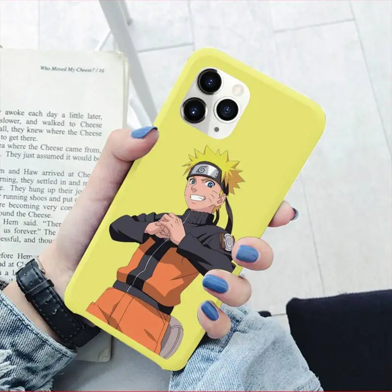 

Fashion Anime Uzumaki Naruto sasuke kakashi Phone Case Candy Color for iPhone 11 12 pro XS MAX 8 7 6 6S Plus X 5S SE 2020 XR
