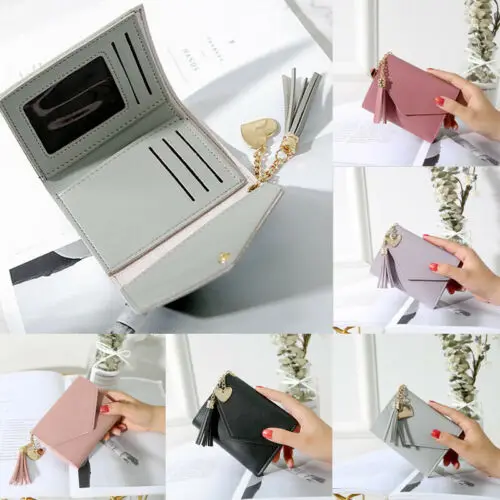 2019 Модный женский короткий кошелек Женский из искусственной кожи маленький