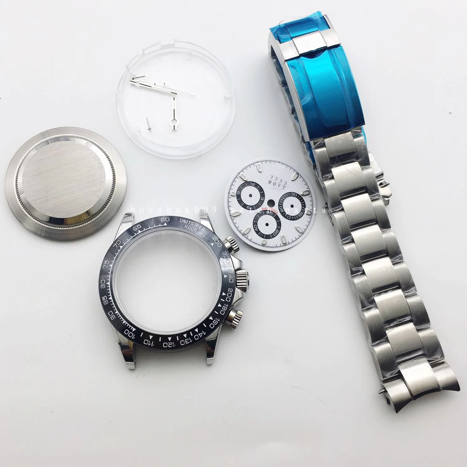 904L steel FIT dandong  7750 small dial hole distance :13mm movement chronograpch 116500 watch case kit
