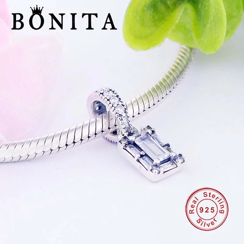Оригинал Стерлинговое Серебро 925 пробы прозрачный кубик льда подвеска шарм