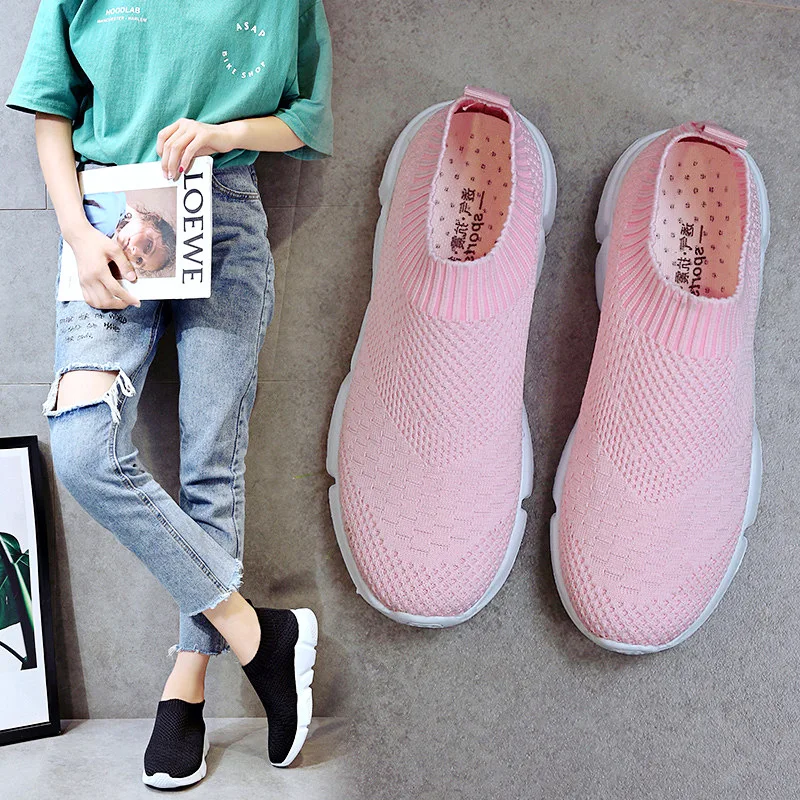 2021 New Women's Shoes Fashion Sneakers Loafers Woman Casual Shoes Air Mesh Slip-on Spring Autumn Plus Size Best Sellers Style