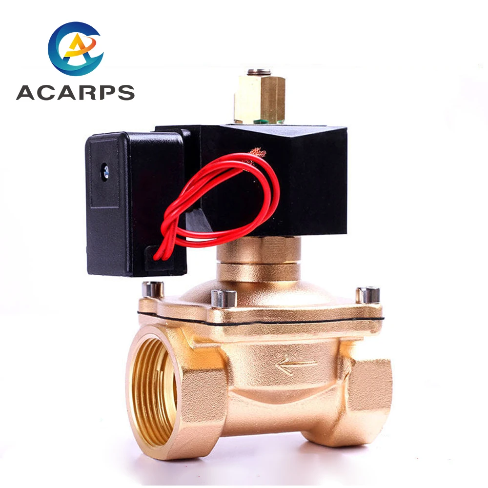 DN15 DN20 DN25 DN32 DN40 DN50 нормально открытый электромагнитный клапан 24 в 110 В 220 латунь с